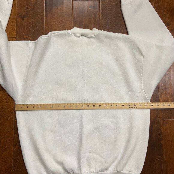 Fruit Of The Loom Vintage 1993 Nativity Scene Crewneck Sweatshirt White Mens XL - Picture 6 of 7